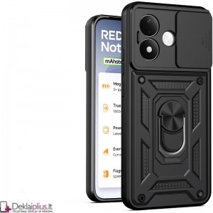 5in1 smūgiams atsparus dėklas su uždaromu dangteliu - juodas (Xiaomi Redmi Note 17 Pro 4G/5G)